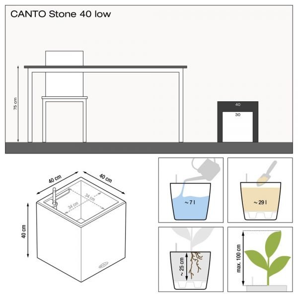 CANTO Stone 40 low sand beige