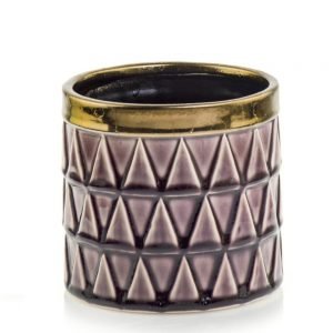 Ghiveci ceramica cilindru violet 14 cm