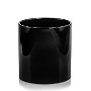 Ghiveci ceramica cilindru negru